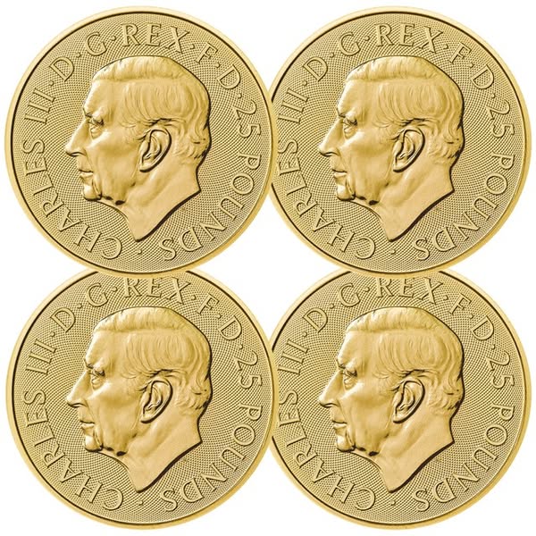 Capital Gains Tax Free UK Gold Coin Bundle – Total Weight 1oz (4 × 1/4oz)