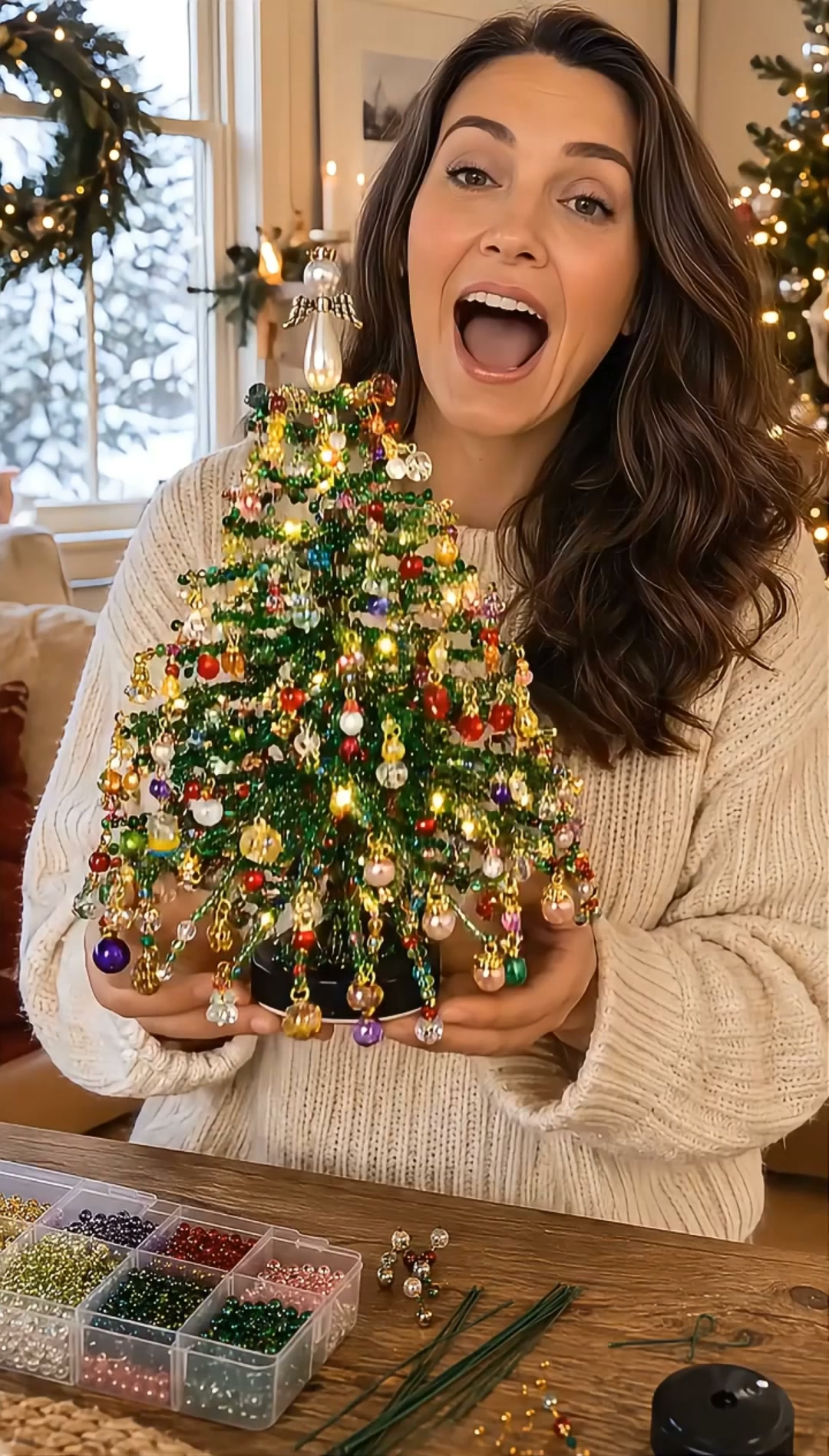 DIY julgransprydnad med pärlor