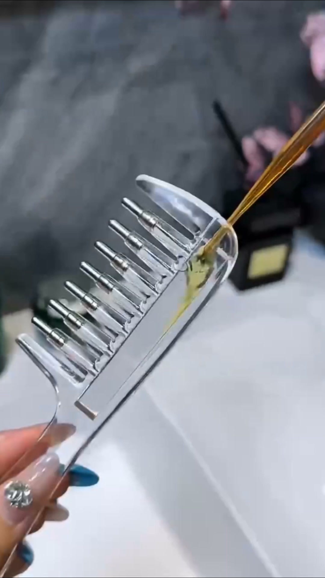 Crystal Liquid-Dispensing Comb
