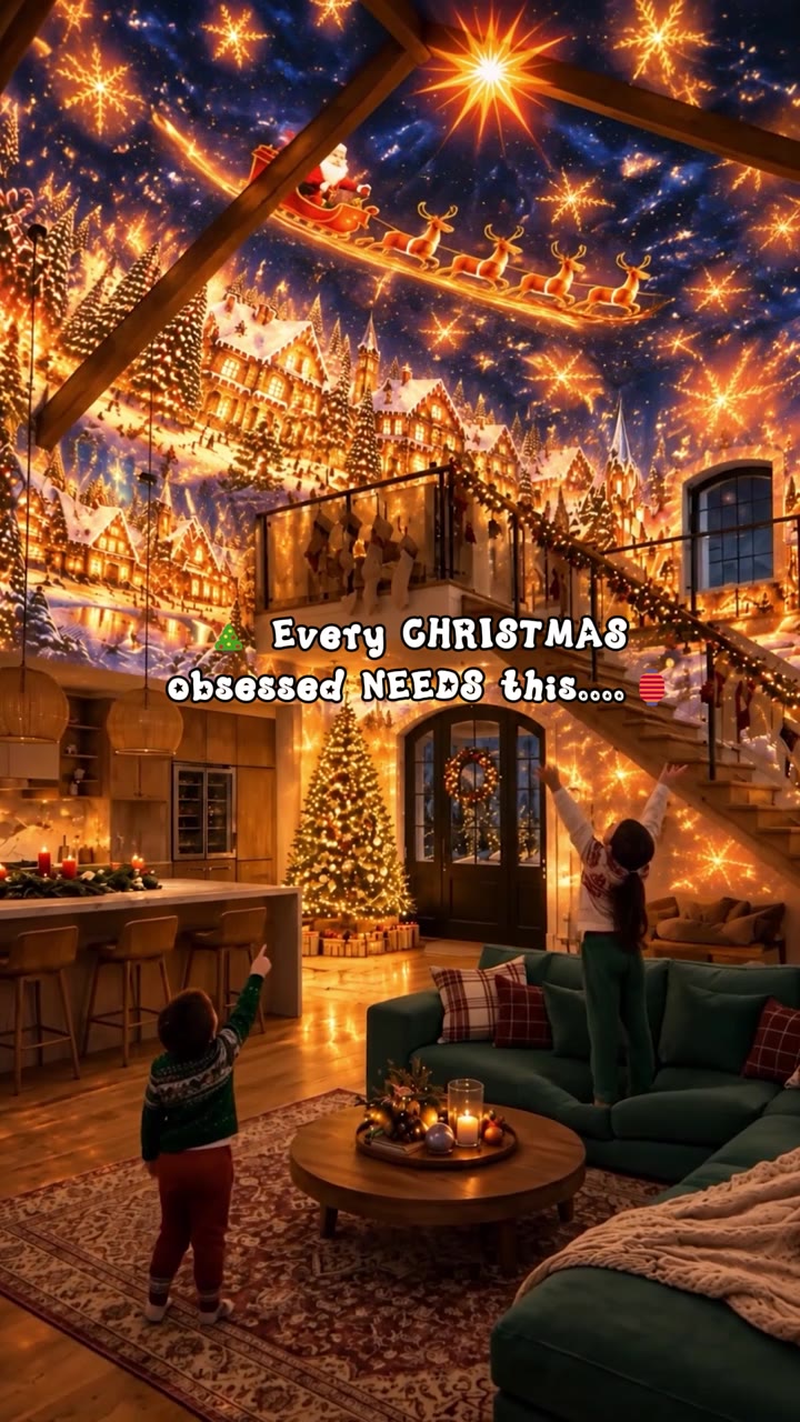 Save 48%! Magical Christmas Projection Night Light | Festive Wall & Ceiling Scenes | Cosy Christmas Evenings Made Simple