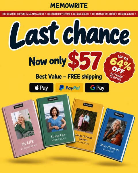 Autumn Sale – 64% Off. Your Story Can't Wait.