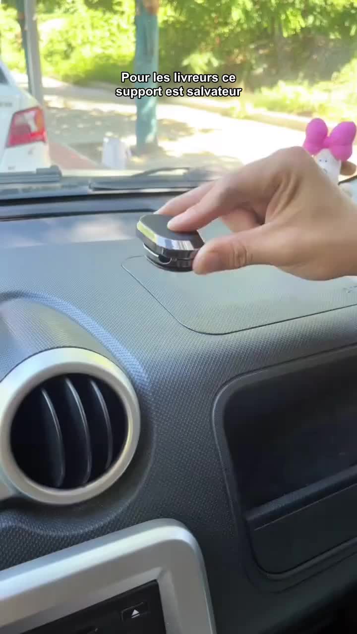 Support Téléphonique Magnétique Pliable en Alliage de Zinc pour Voiture