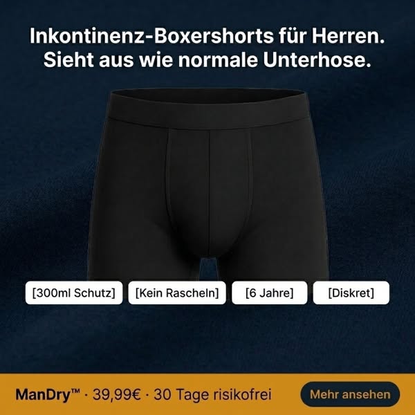 ManDry Inkontinenz-Boxershorts