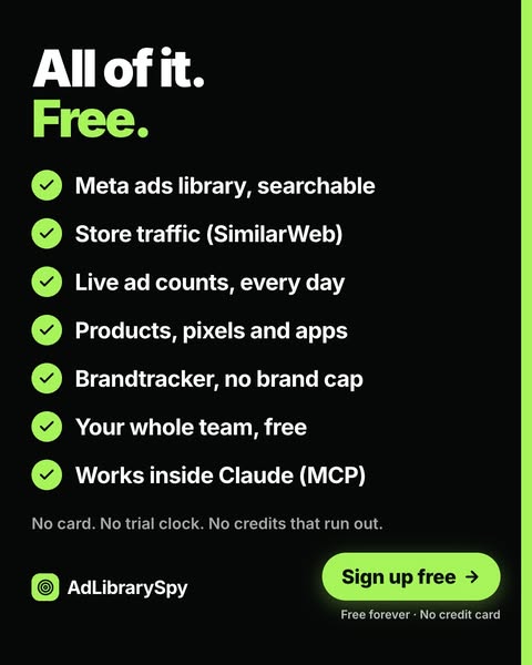 Every feature free. No card.