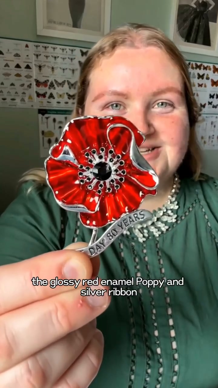 VE Day 80 Poppy Brooch | Limited Edition Anniversary Keepsake