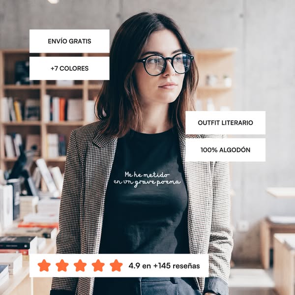 Camiseta literaria
