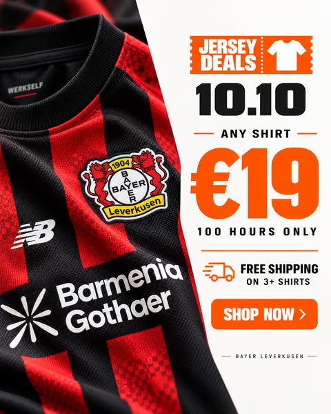 Football Shirts from €19.90 | Jersey Deals