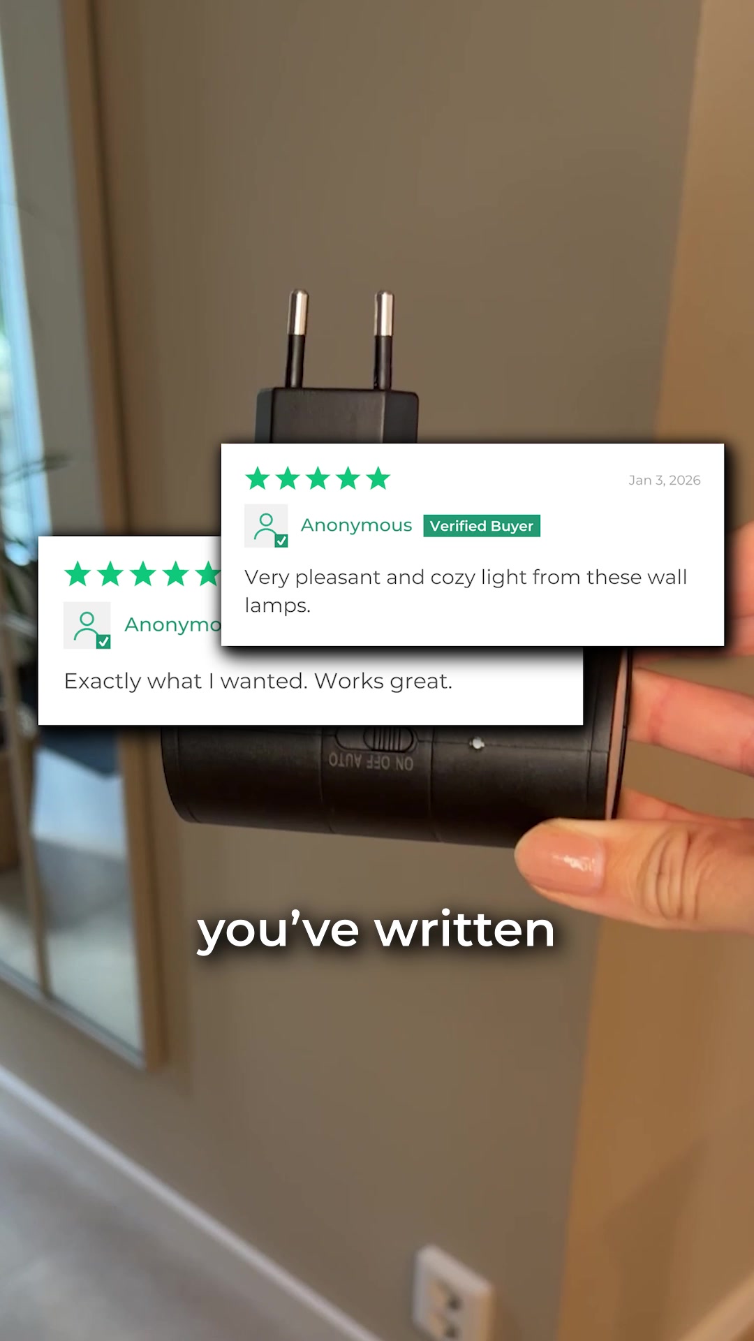 Turns itself on – 30-day money-back guarantee