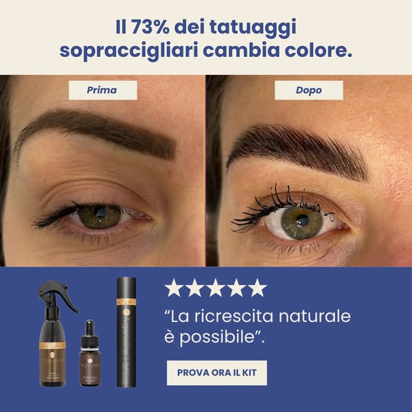 Sopracciglia folte e naturali