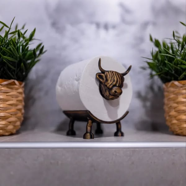 Highland Cow Toilet Roll Holder