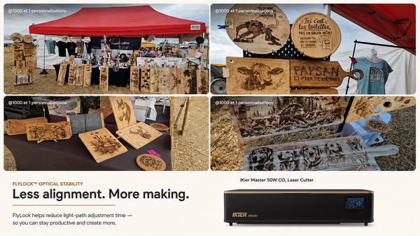 iKier Master 50W CO2 Laser Cutter