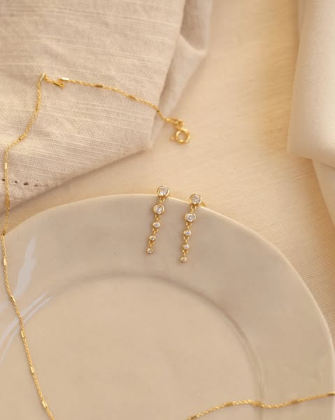JOY Earrings White Long