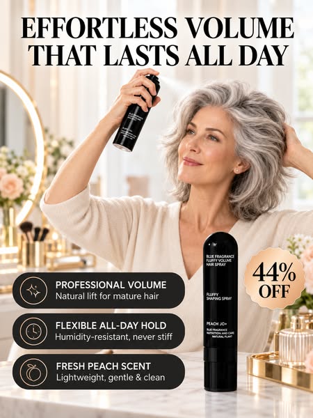 Fluffy Hair Shaping Spray, Long Lasting Peach Scent Volumizing Hair Mist for All-Day Hold