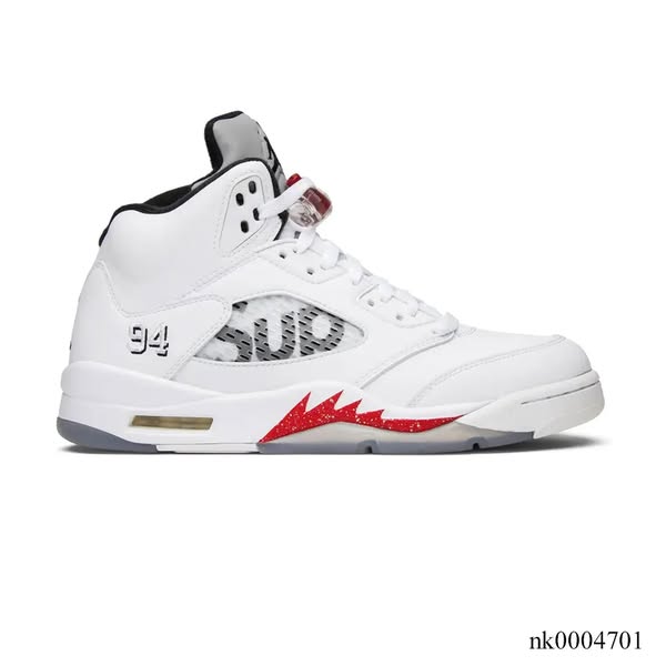 SUP x Air Jordan 5 White Shoes Sneakers - nk0004701