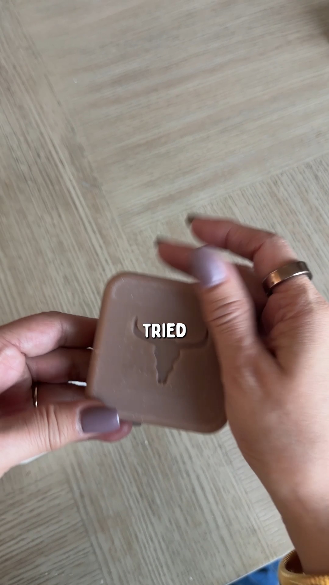 A soap bar made from BEEF FAT. On Purpose.