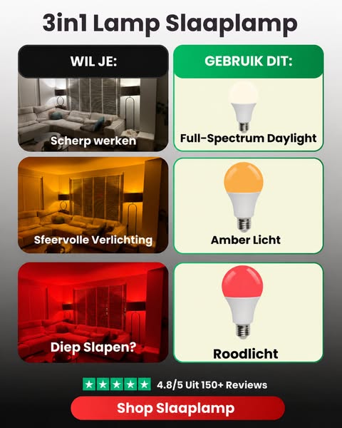 3in1 Slaapvriendelijk licht