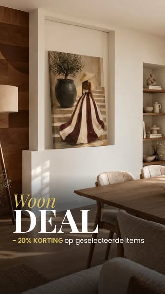 Woondeal: 20% korting op geselecteerde items