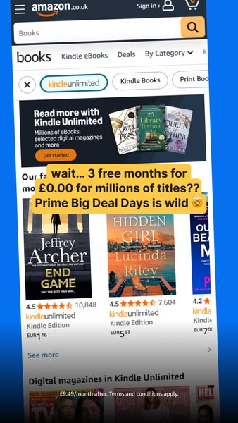 Anúncio de Amazon Kindle