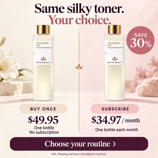Same silky toner. Your choice.