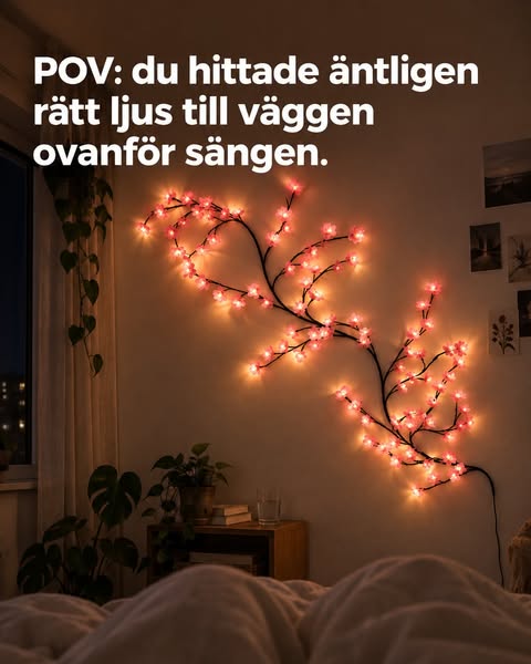 Rätt ljus till väggen ovanför sängen
