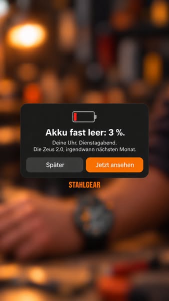 Weit über 25 Tage ohne Aufladen!