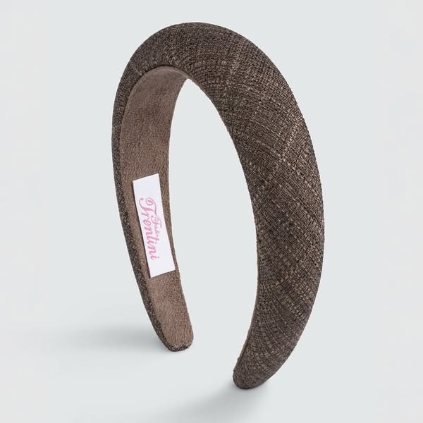 Textured hair band, brown