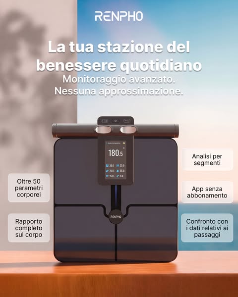 Precisione migliorata grazie alla tecnologia ITO e agli 8 elettrodi