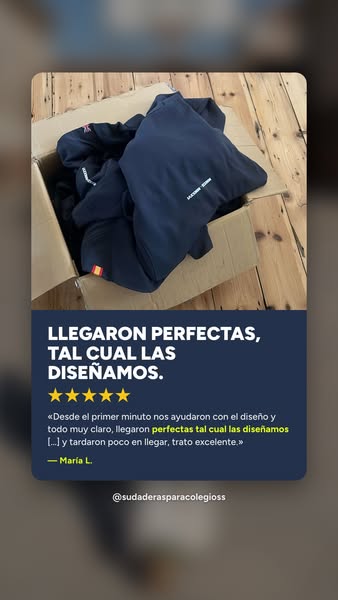 Llegaron perfectas, tal cual las diseñamos