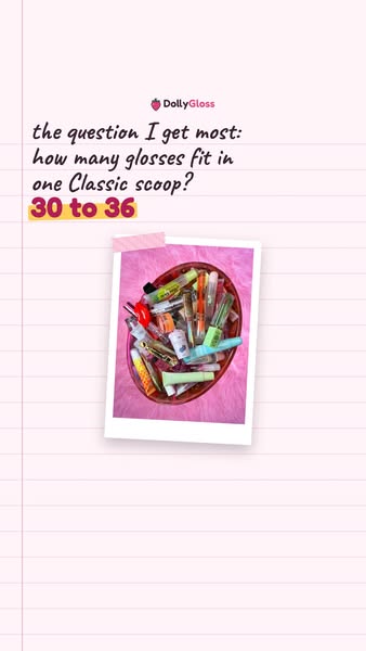 30 to 36 glosses, one scoop