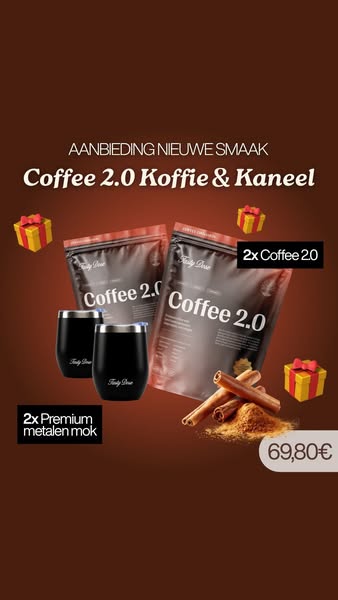 Krijg 2x Coffee 2.0 + 2 GRATIS mokken
