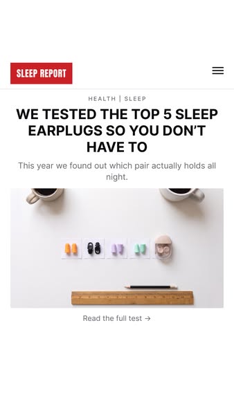 We Slept 30 Nights on 5 Earplugs. Only One Made It to Morning.