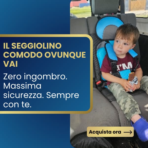 Il seggiolino che sta nella borsa