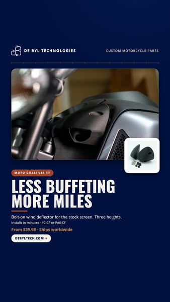 V85 TT wind deflector: less buffeting