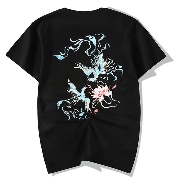 Embroidered Eternal Phoenix Dance Tee