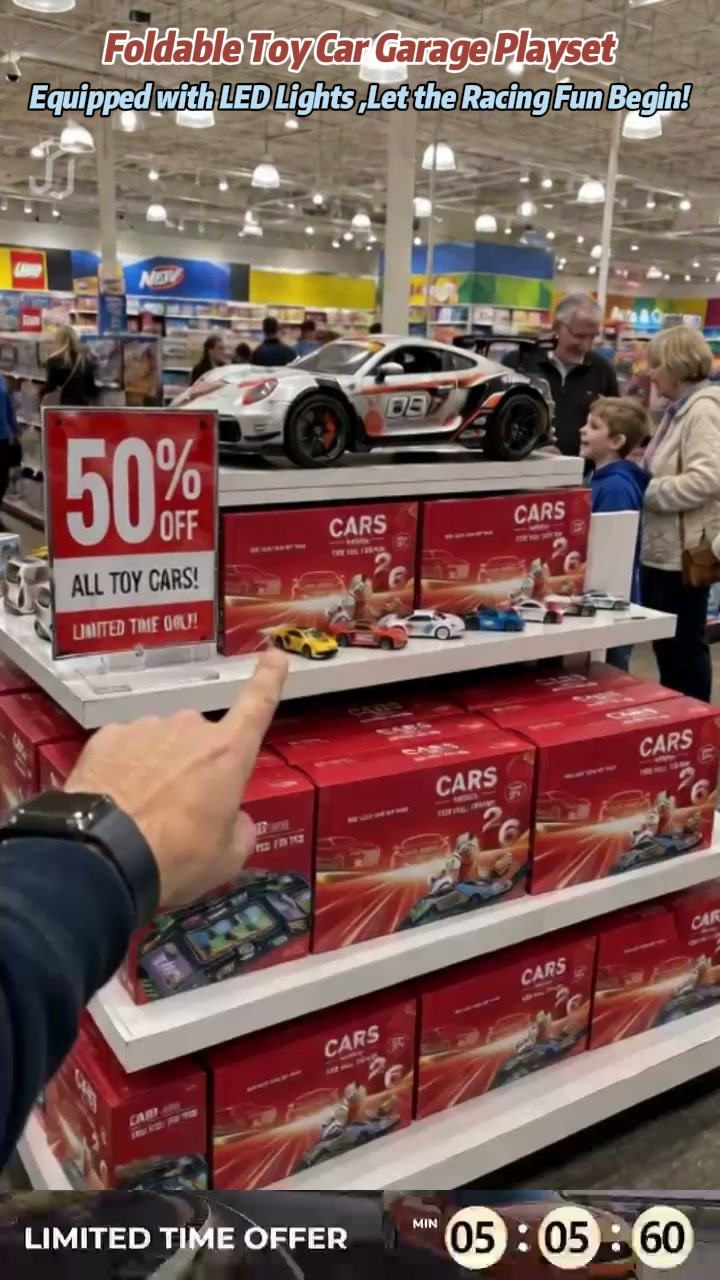 Foldable Toy Car Garage Play Set