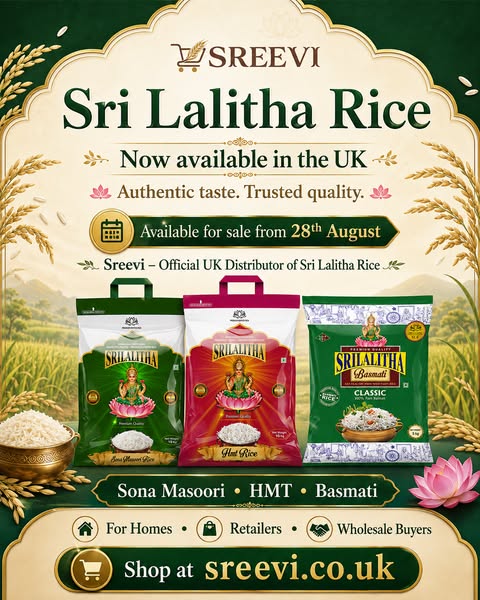 Sri Lalitha Rice — From 28th August