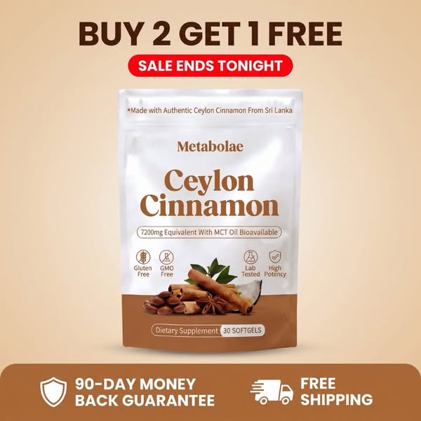 Ceylon Cinnamon 7200mg Equivalent with MCT Oil