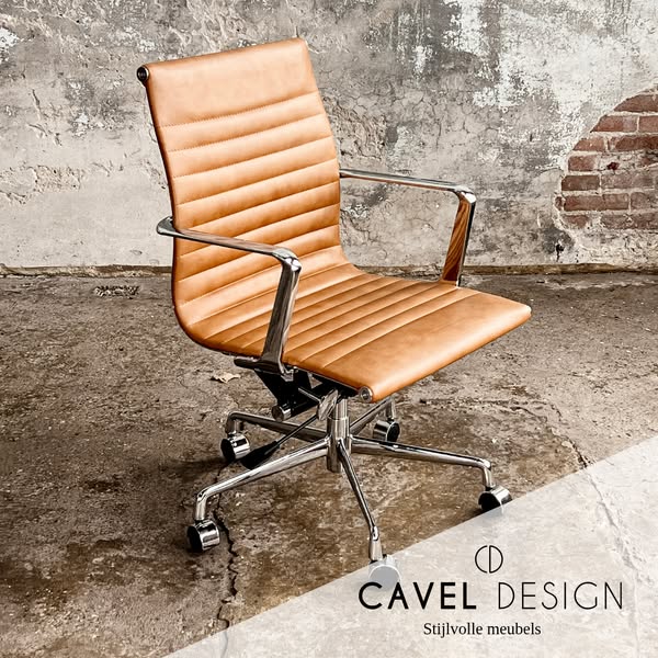 Cavel CD 117 Bureaustoel Cognac Leer