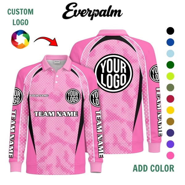 Custom Polka Dot Gradient Splash Grid Curved Raglan Side Panel Accents
