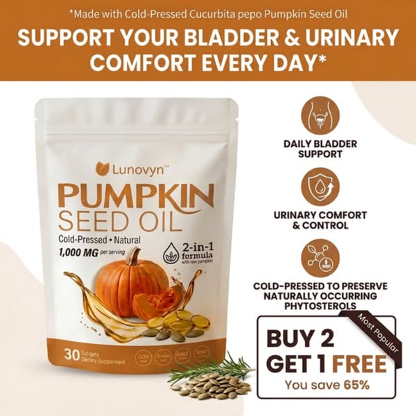Cold-Pressed Pumpkin Seed Oil 1,000mg + Saw Palmetto