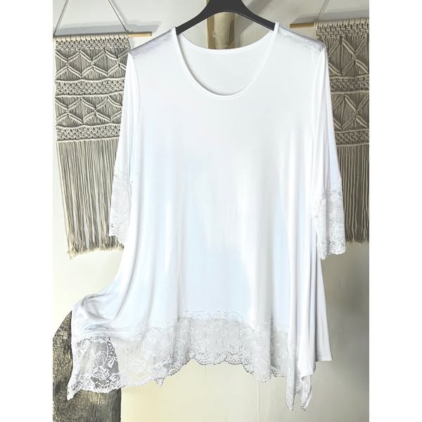 CINDY - TOP BLANC TAILLE 46 A 56/58