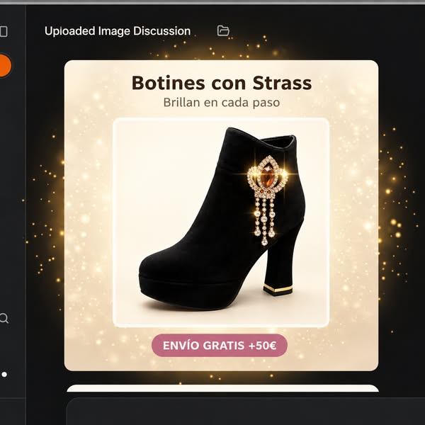 Botas Altas con Brillantes — Tacón Grueso | VIBE URBE