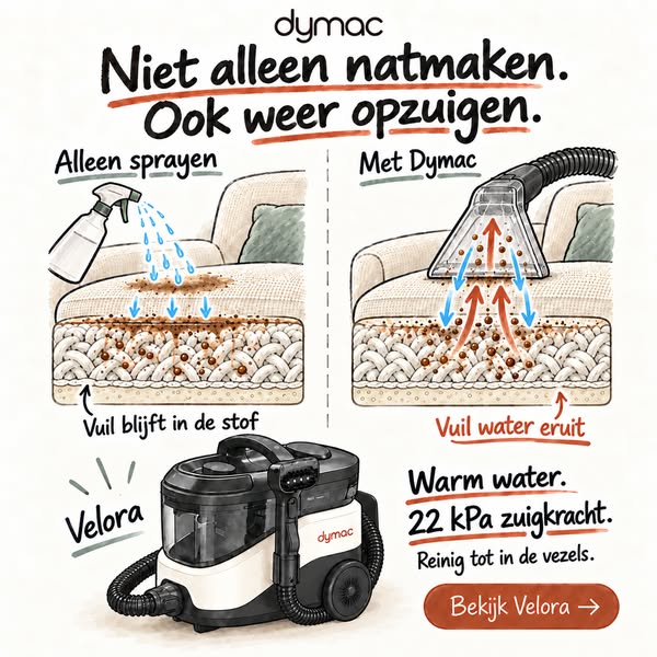De vlek is niet weg. Hij zit dieper.
