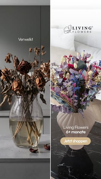 Schluss mit verwelkten Blumen nach einer Woche