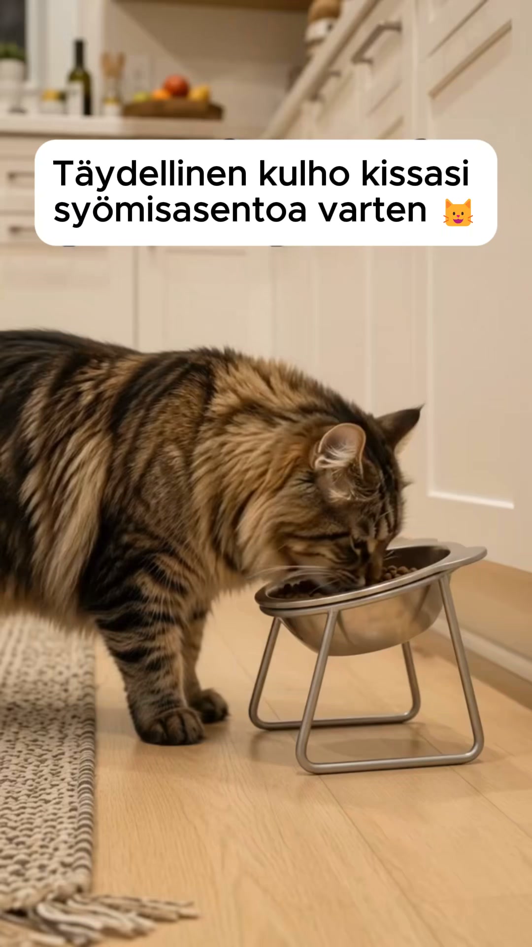 Ergonominen 15° kulho kissoille