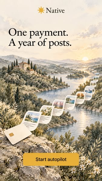 One payment. A year of posts.