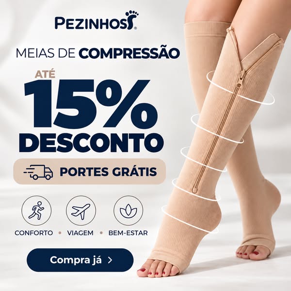 Meias de Compressão com ZIP | Pezinhos