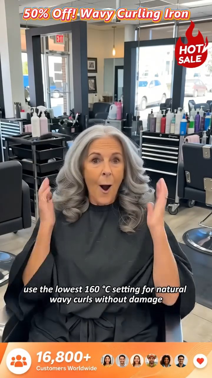 LIMITED-TIME 50% OFF! 32MM Wavy Hair Curler – Big Bouncy Curls, 4 Adjustable Heat Settings & Negative Ion Care – Salon-Quality Styling