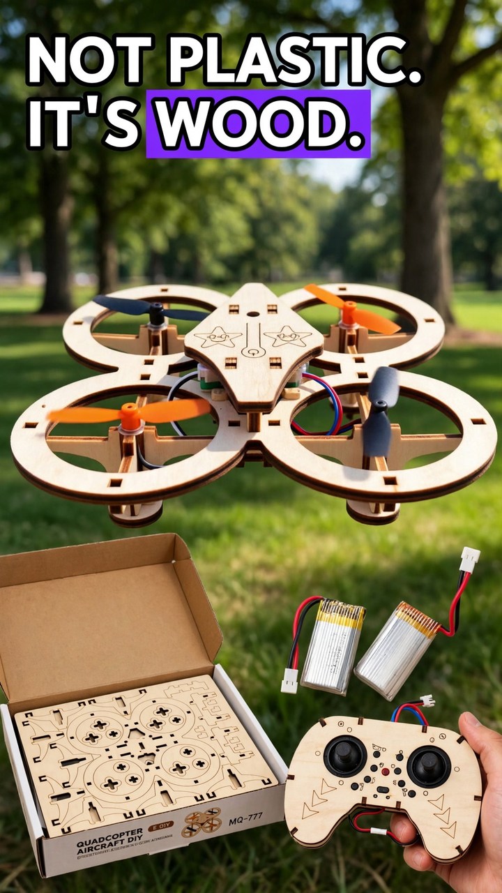 Limited Time-50% OFFDIY Wooden RC Quadcopter Kit – Build Your Own Flying Adventure