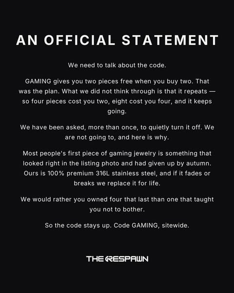 The Code Stays Up.